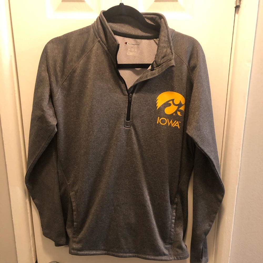 Iowa Hawkeyes Grey quarter zip sweatshirt